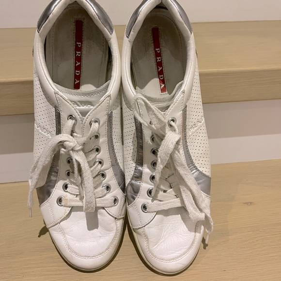 PRADA Men’s White Sneakers. Size 11. - Picture 2 of 4